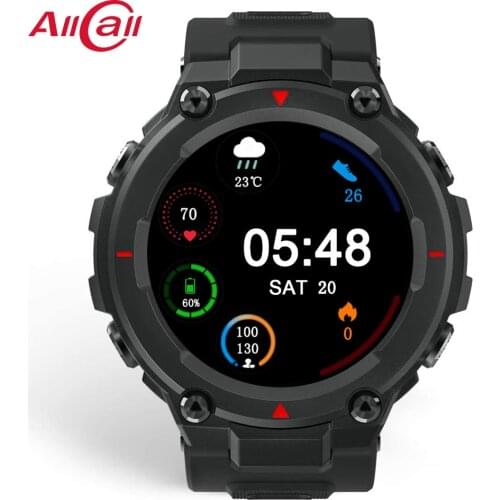 ALLCALL Model 3 Smart Watch for Men Sport Watches IP68 Waterproof Fitness Tracker 1.28 inch Man Smartwatch for Android IOS Phone