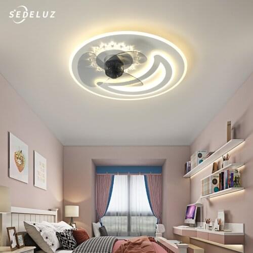 Modern LED Ceiling Fan Lights Remote Control Lighting Bedroom Lliving Room Fan Lamp SEDELUZ