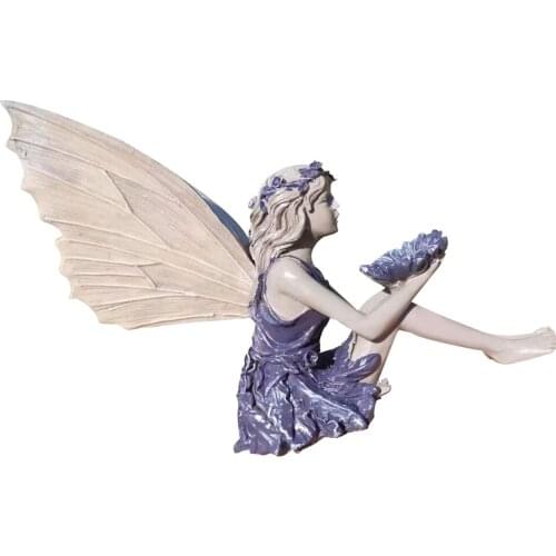 The Sunflower Fairy Statue Beautiful Angel Sculpture Realistic Figure Ornament Stone Garden Courtyard Outdoor Art Indoor Decorat