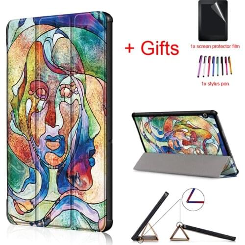 Ultra Slim Magnet Case for Huawei MediaPad T5 10 AGS2-W09 AGS2-L09 AGS2-L03 AGS2-W19 10.1"Tablet Stand Protective Cover+Film+Pen