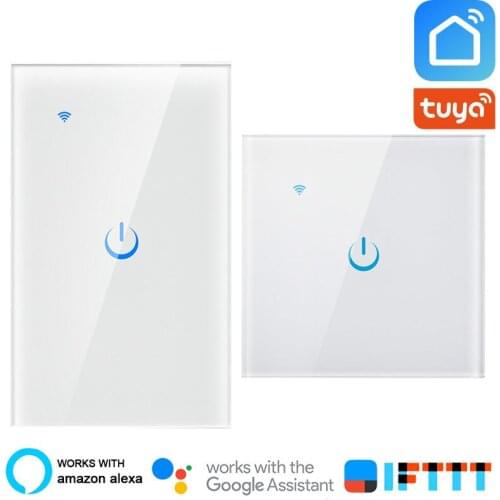 Smart Wifi Switch EU US 1 2 3 Gang Tuya Smart Life App Wireless Remote Control Smart House Touch Panel Light Switch