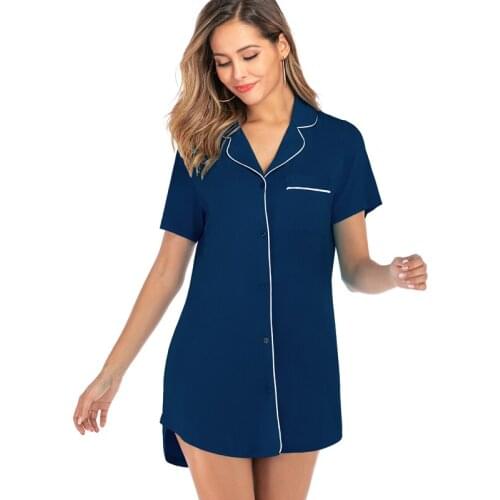 Aamkiast Modal PajamasSexy Women Sleepshirts Fresh Simple Nightgowns Women Sleepwear Nightdress Nightwear