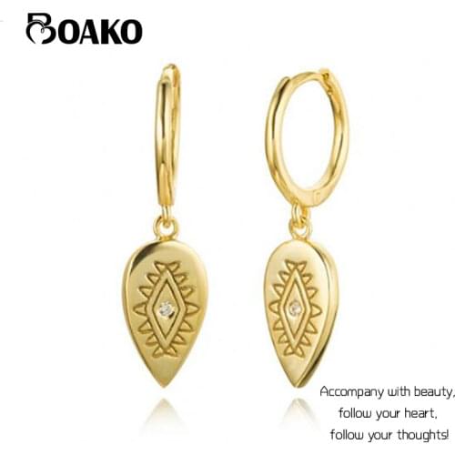 925 Sterling Silver Earrings For Women Gold Evil Eye Earrings Small Hoop Ear Bone Aretes Girl Gift Spike Zircon Earrings