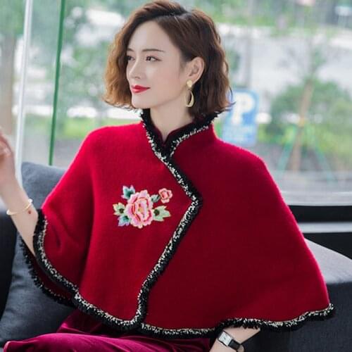 ZJZLL Autumn Oversize Jacquard Mink Mujer Sweater Cardigan Purfle Shawl Lady Cloak Capes Winter Cashmere Winter Fur Poncho Women