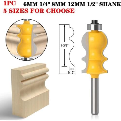 1Pc 8mm Shank Molding Router Bit Line Face Cutter for Wood Architectural Cemented Carbide Milling Cutter Woodworking Tools
