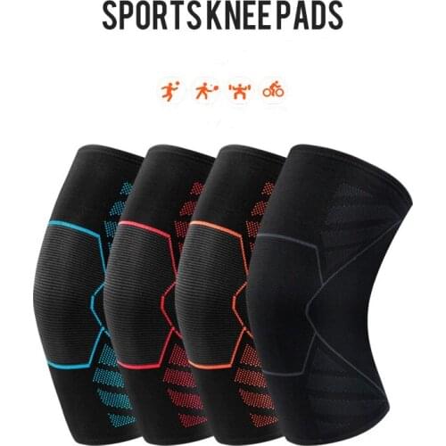1PC Long Knee Support Protector Brace Leg Sleeve Calf Pressurized Elastic Knee Pads for Basketball Volleyball