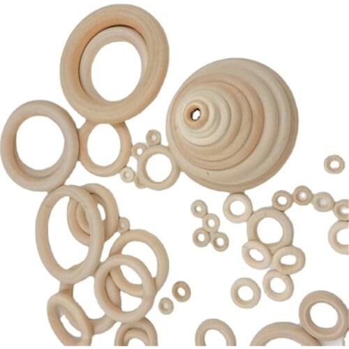10PCS 55MM Natural Unfinished Large Wooden Rings Circle Wood Pendant Connectors for DIY Projects Jewelry and Craft Making