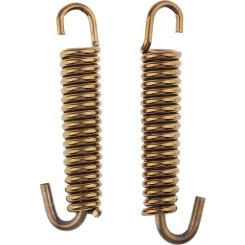 2Pcs 65mm Motorcycle Stainless Steel Exhaust Pipe Muffler Spring Hook