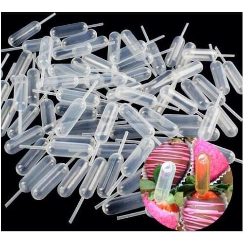 50pcs/100pcs Plastic Squeeze 4ml Transfer Pipettes Dropper Mayitr Disposable Pipettes For Strawberry Cupcake Ice Cream Chocolate