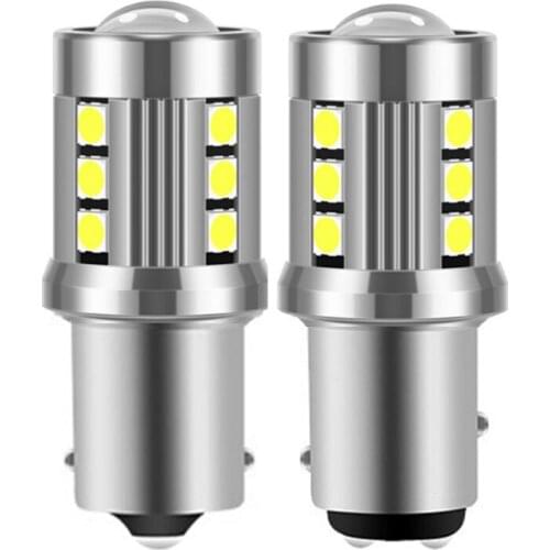 50pcs 1156 BA15S 1157 BAY15D T20 7443 Car LED DRL Turn Signal Light Auto Brake lamp Reverse Lights Bulb 15SMD 3030 DC12V