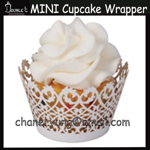 60pcs 2.25x1.4"Lace Vine Mini Laser Cut Wedding Cupcake Wrappers,Chocolate Wrappers,cake decorating tools party festival supply