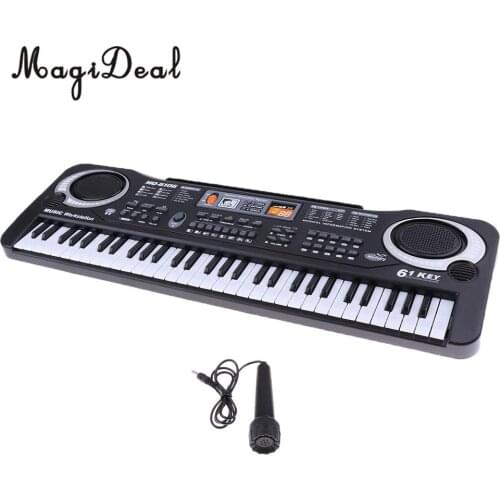 61 Keys Electric Organ Keyboard Piano Mini Microphone Set Kids Children Musical Toy Play Activity Birthday Xmas Gift
