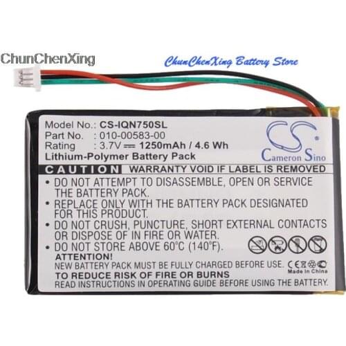 Cameron Sino 1250mAh Battery 010-00583-00 for Garmin Nuvi 750, 755, 755T