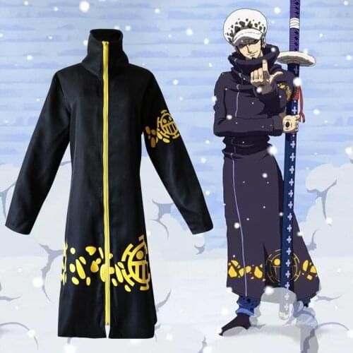 Anime One Piece Trafalgar Law After 2 Years uniforms Cosplay Costume Coat Cloak Outerwear Hat jumpsuits women men