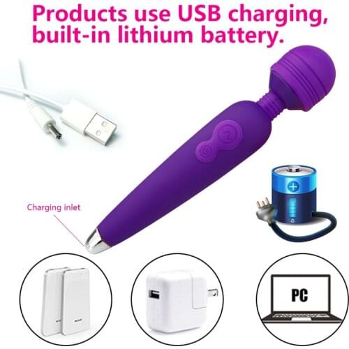 AV Vibrators Powerful Oral Clit Vagina Sex Toys for Women USB Charging Magic Wand Body Massager Adult Products Speed Adjustable