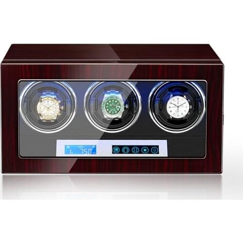 Automatic Watch Winders Box Watch Winder Wood Rotator Luxury Piano Paint Winding Touch Screen Display Storage Boxes LED Light