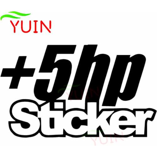 Car Sticker +5 HP Personality PVC Accessories Decal Fashion Body Windows Fuel Tank Cap Decoration Waterproof Sunscreen Decals