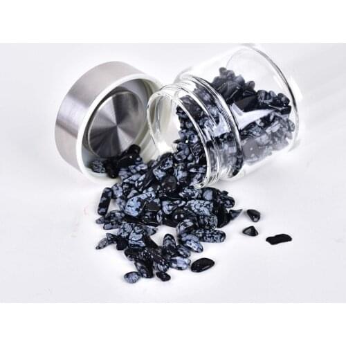 Natural Quartz Irregularity Rose Crystal Gravel Bottle Glass Water Gravel Stone Cup Gift Giving Glass Water Bottle