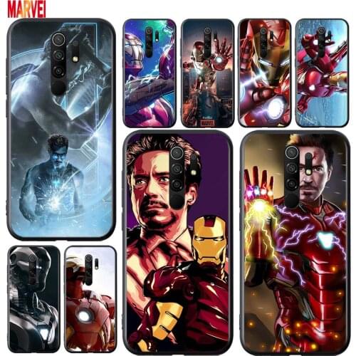 Hot Iron Man Art Soft TPU For Xiaomi Redmi 9i 9T 9A 9C 9 8A 8 GO 7 7A S2 Y2 6 6A 5 A 4X Prime Pro Plus Black Phone Case