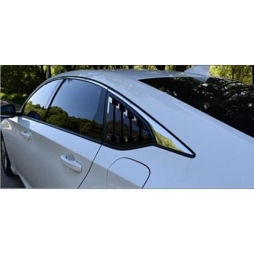 Black ABS Plastic Glossy Side Vent Window Quarter Louver Cover for Honda Accord 2018-2020