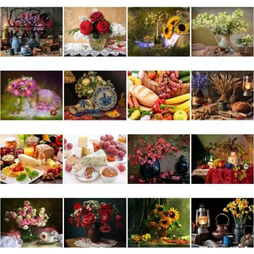 Flower Potted Still Life Diamond Painting Cross Stitch Decoration Diy Handmade Modern Jasmine Picture Diamond Mosaic Home Decor