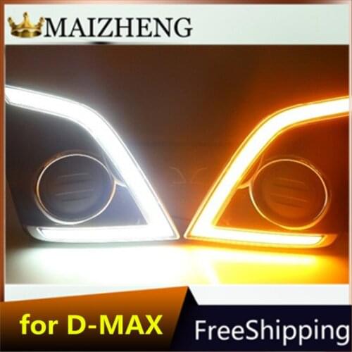2pcs For Isuzu D-max Dmax 2016 2017 2018 LED DRL Daytime Running Light Daylight turn signal Front Bumper lamps car accessories