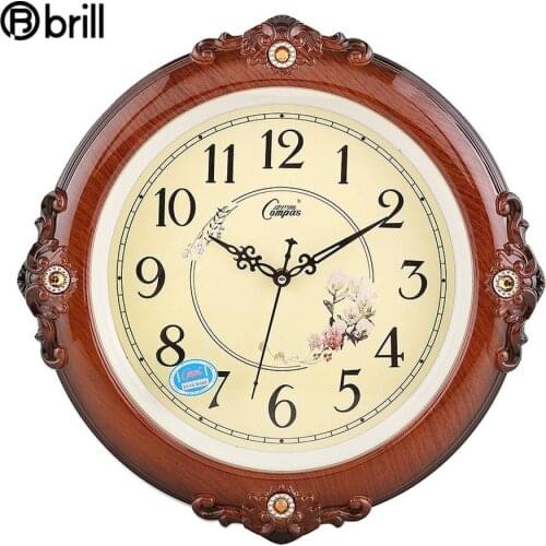 Europe Wall Clock Vintage Luxury Shabby Chic Clocks Living Room Wall Watch Office Vintage Home Decoration Digital Clocks Antique