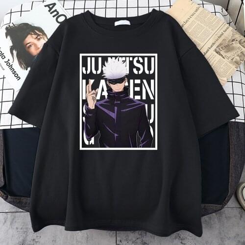 Jujutsu Kaisen Anime Print T Shirts Summer Casual Clothing Korean Trend Tee Shirt MenS Round Neck Comfortable Tshirt For Male