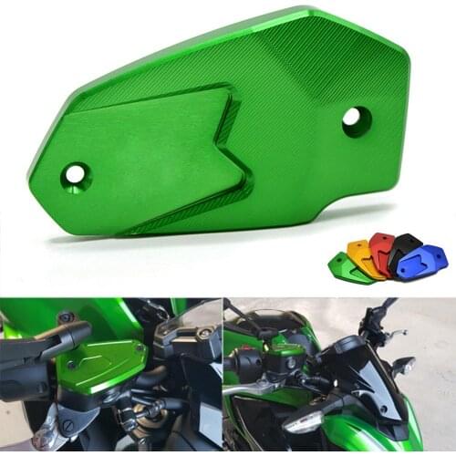 Motorcycle Brake Cylinder Reservoir Cover Z800 Clutch Tank Brake Fluid Reservoir Cover CNC Cap For Kawasaki Z800 Z 800 2013-2016