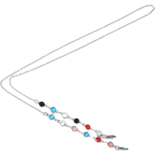 Face Mask Colorful Beaded Chain Lanyard Eyeglass Jewelry Anti-Lost Holder Rope