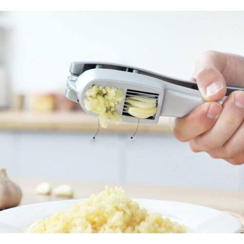 Multifunctional 2-in-1 Aluminum Alloy Manual Garlic Press Slicing Ginger Cutter Slicer Grinder Kitchen AccessoriesTools Helper