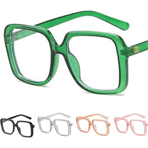 Fashion Anti-Blue Glasses Women & Men Optical Eyewear Square Spectacles Oversize Frame Eyeglasses