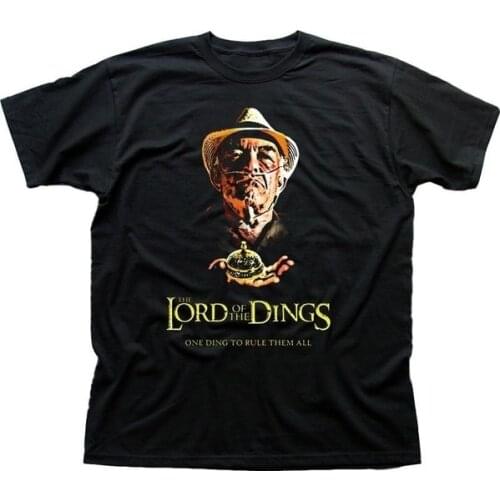 Mens BB LOTR Breaking Bad Lord of the Dings Ding Ding Rings Hector T-shirt Black