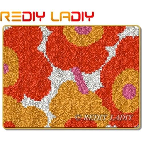 Latch Hook Rug Kit Sunflowers Crocheting Carpet Rug 100% Acrylic Yarn Cushion Mat DIY Carpet Rug Home Decoration Arts & Crafts