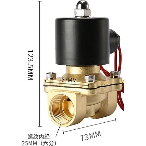 DC24V 3/4" BSP Brass Normally Closed Electric Oil Air Water Solenoid Valve Free Shipping