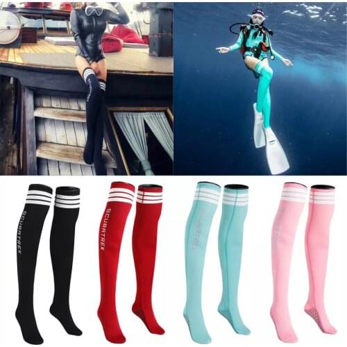 1.5mm Diving socks super elastic fashion womens socks over the knee diving socks long tube diving socks beach socks sunscreen