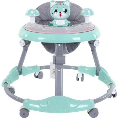 New Folding Baby Walker Multi-Function Anti-Rollover Anti-O-Legs Men and Women Adjustable Height Toddler Walker Newborn Walk Car