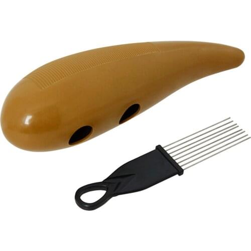 Plastic Guiro Merengue Guira ABS Percussion Instrument Children Musical Toy with Scraper