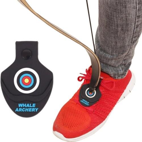 Bow Limb Protection Archery Break Rubber Pad Protector on The Shoes Foot for Longbow Hunting Shooting Accessories