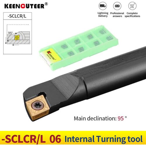 S06K-SCLCR06 S08K-SCLCR06 S12M-SCLCR06 S16Q-SCLCR06 Internal Turning Tool Holder CCMT Carbide Inserts Lathe Cutting Tools Set