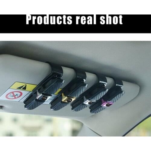 Universal Car Glasses Cases Portable Ticket Card Clamp Car Sun Visor Sunglasses Holder Auto Accessories For Glasses or Back Card