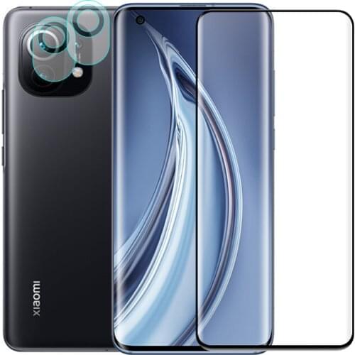 2Pcs Screen Protector For Xiaomi Mi 11 Glass 10 Pro Ultra Note 10 Lite Tempered Glass Protective Phone Camera Film For Mi 11