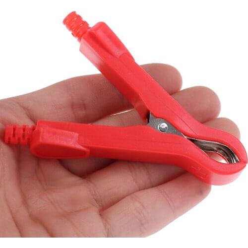 1Pair 30a Insulated Crocodile Clips 90mm Low Voltage Test Alligator Clamps