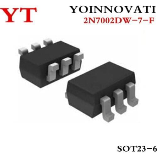 100pcs/lot 2N7002DW-7-F 2N7002DW-7 2N7002DW 702 SOT-363 IC Best quality