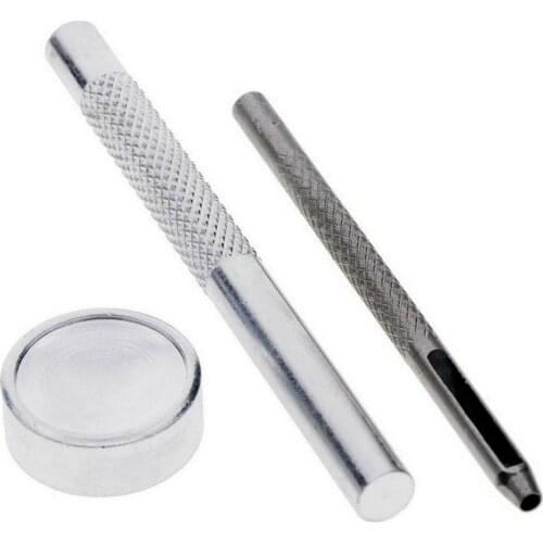 120 Sets of Double-sided Rivets 5/6/7.5/8mm Silver Eyelet Punch Die Tool Metal Button for Leathercraft Clothing Shoes Belt Bag