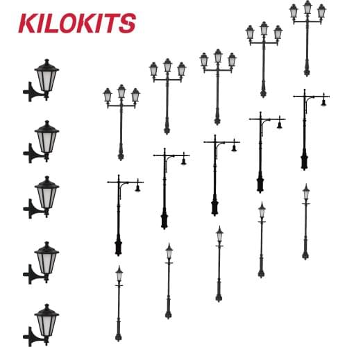 1/72 Scale 20PCS Plastic Molded Street Lamps Model Kits DIY Craft Hobby Accessories Assembling Miniatures