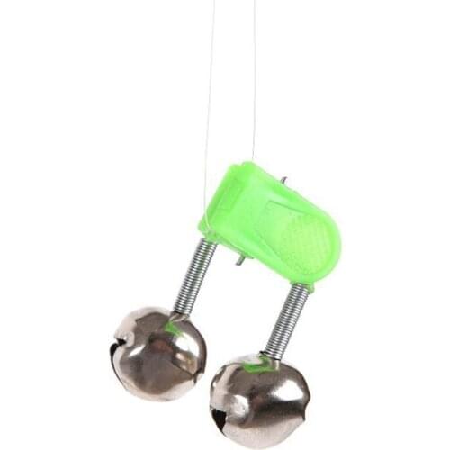 50Pcs 4.5cm Outdoor Twin Bells Ring Fishing Rod Clamp Bite Lure Alarm