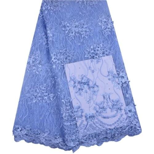 African Lace Fabric 2018 Embroidered Nigerian Laces Fabric Bridal High Quality French Tulle Lace Fabric For Women Dress 1309