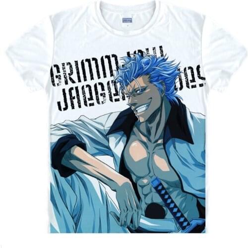 Anime Bleach Cosplay Aizen Sousuke Printed Short-Sleeve T-shirts Kurosaki Ichigo Tees Hitsugaya Toushirou Casual Breathable Tops