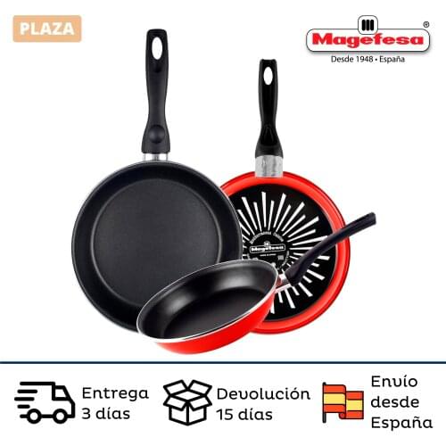 Non-stick pans (18/20/24 cm) vitrified enamelled steel Grana suitable for induction and dishwasher